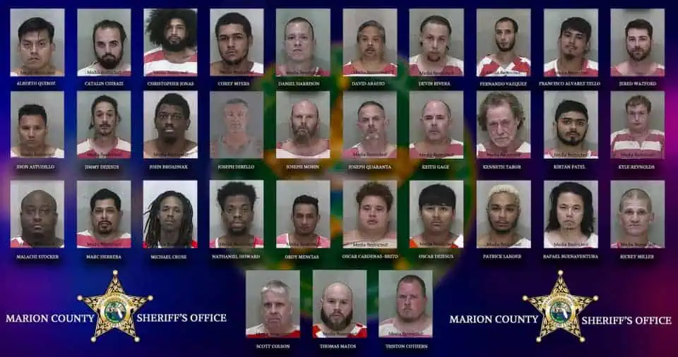 33 people arrested in a Florida online sting operation targeting child predators, including 2 illegal migrants