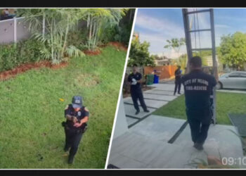 Police respond to swatting calls at a residence in Miami