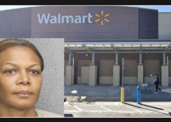 5-year-old boy bangs on a window for help after being left in a hot car at Walmart by a woman