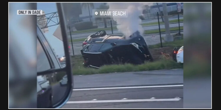 Rollover crash on Miami Beach concludes police pursuit