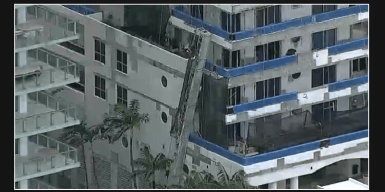 One person dies following partial scaffolding collapse at Miami Beach condominium