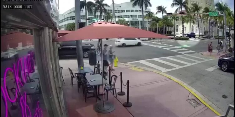 Surveillance video captures fatal hit-and-run in Miami Beach as nearby officer drives away from scene